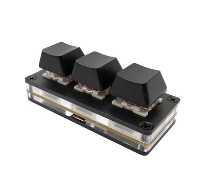 USB HID Mini Keypad 3 Tasten programmierbar mechanisch RGB LED PC Hotkeys Schwarz für osu!