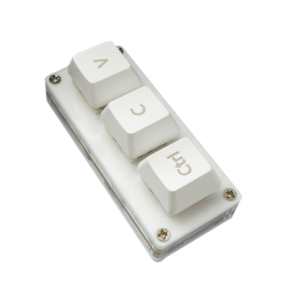 USB HID Mini Keypad 3 Tasten programmierbar mechanisch RGB LED PC Hotkeys Weiß für Copy Paste