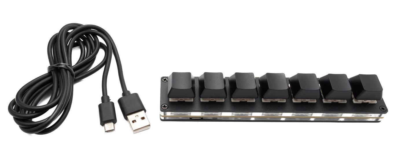 USB HID Mini Keypad 7 Tasten programmierbar mechanisch RGB LED PC Hotkeys Schwarz für osu!