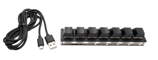 USB HID Mini Keypad 7 Tasten programmierbar mechanisch RGB LED PC Hotkeys Schwarz für osu!