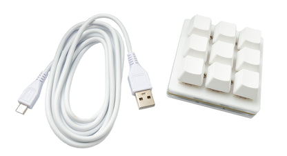 USB HID Mini Keypad 9 Tasten programmierbar mechanisch RGB LED PC Hotkeys Weiß für osu!
