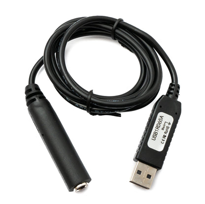 PCsensor Audio Kabel 100 cm Klinke 6,35 mm 2 polig Buchse zu USB 2.0 Typ A Stecker AUX in Schwarz