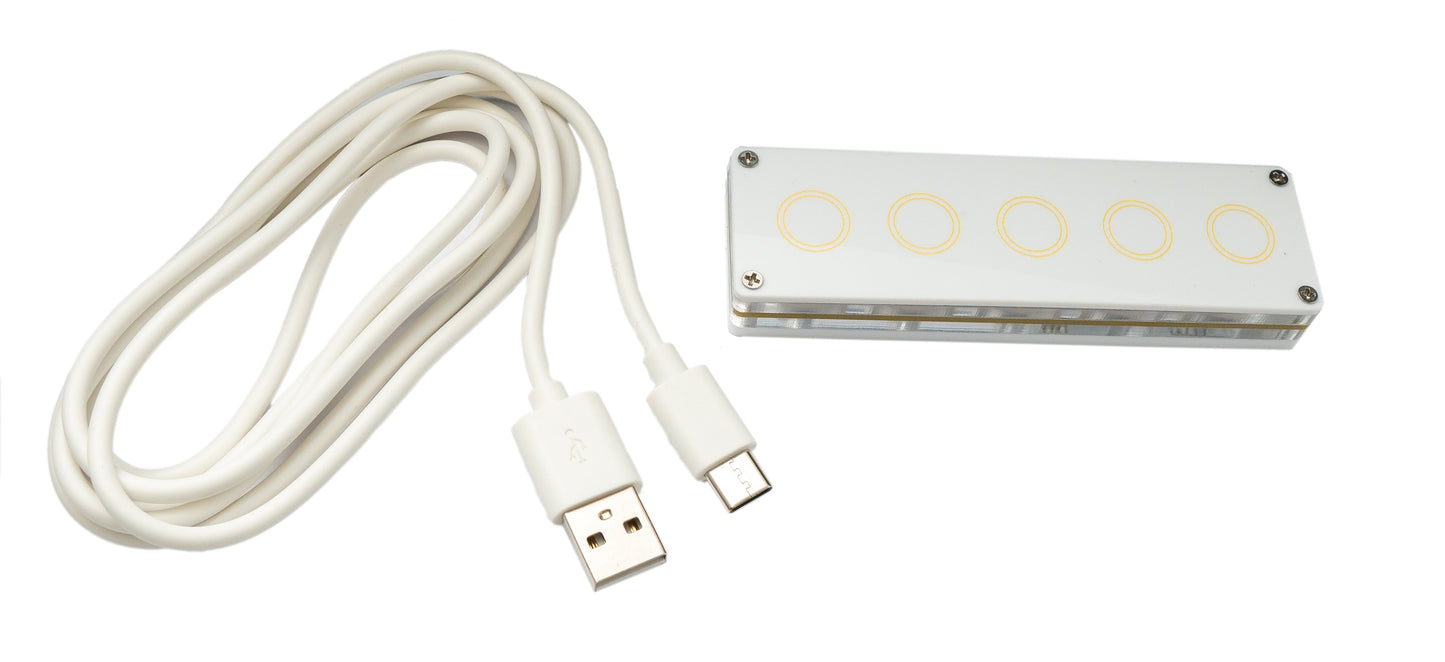 USB HID Mini Touch Keypad 5 Tasten programmierbar mechanisch RGB LED PC Hotkeys in Weiß