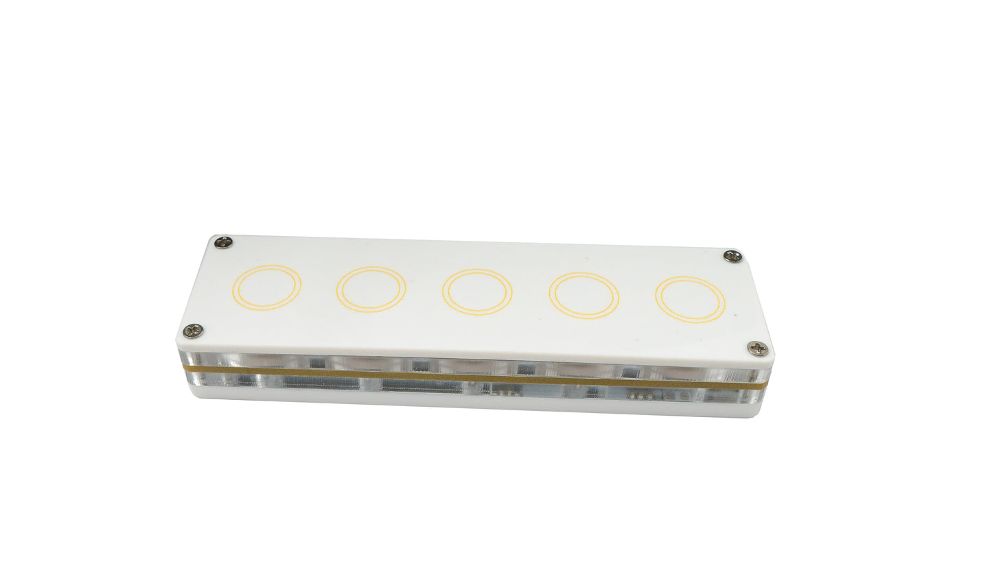 USB HID Mini Touch Keypad 5 Tasten programmierbar mechanisch RGB LED PC Hotkeys in Weiß