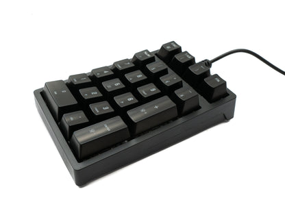 SYSTEM-S Numpad Ziffernblock 21 Tasten USB 2.0 Typ A mechanische Tastatur mit LED RGB Backlight