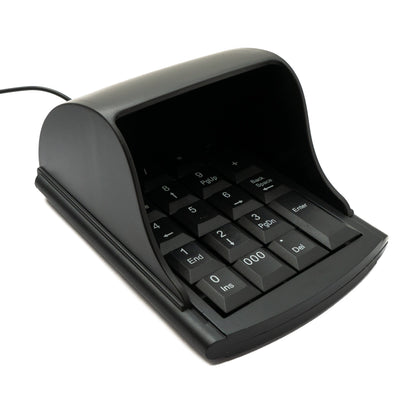 SYSTEM-S Numpad Ziffernblock Anti Peeping 19 Tasten USB 2.0 Typ A Tastatur mit Sichtschutz