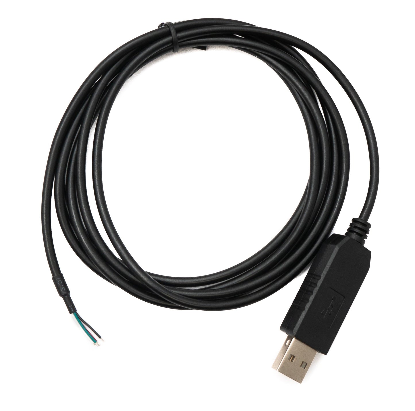 SYSTEM-S USB 2.0 Kabel 180 cm Typ A zu RS485 4 Pin Pigtail Draht in Schwarz