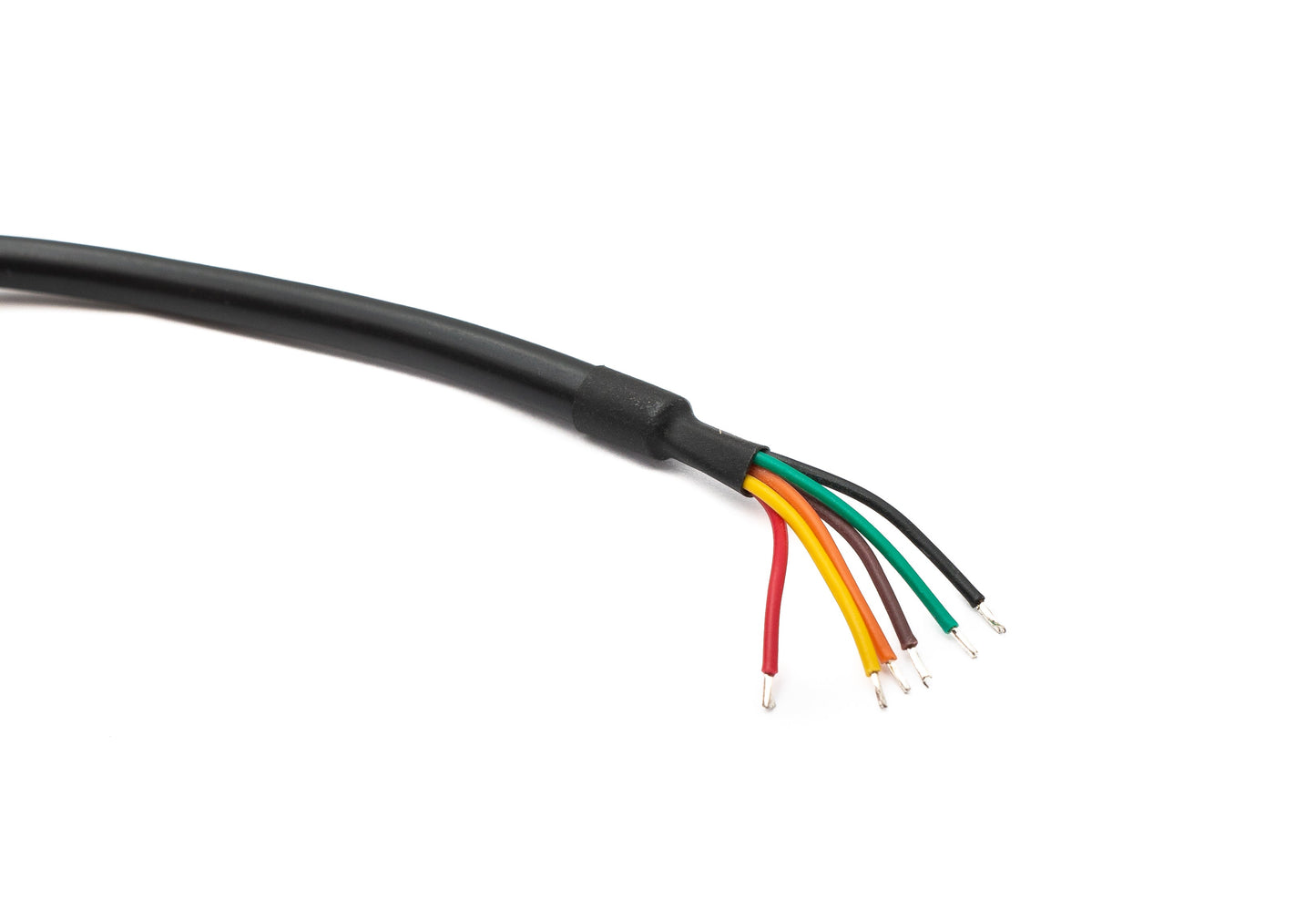 SYSTEM-S USB 2.0 cable 180 cm Type A to RS485 6 pin pigtail wire in black