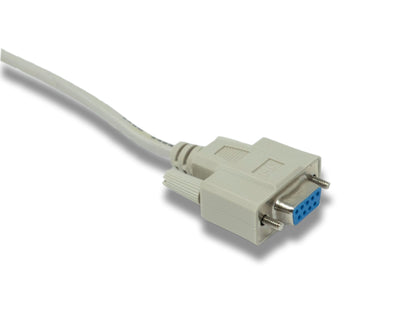 SYSTEM-S D Sub Nullmodem Kabel 10 m 9 Pin Buchse zu Buchse RS232 DB9 Adapter in Grau