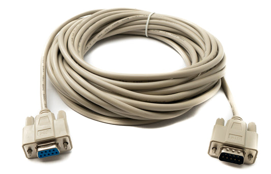 SYSTEM-S D Sub Kabel 10 m 9 Pin Stecker zu Buchse RS232 DB9 in Grau