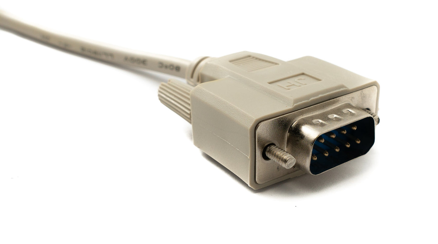 SYSTEM-S D Sub Kabel 10 m 9 Pin Stecker zu Buchse RS232 DB9 in Grau