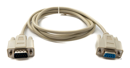 SYSTEM-S D Sub Kabel 150 cm 9 Pin Stecker zu Buchse RS232 DB9 in Grau
