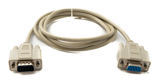 SYSTEM-S D Sub Kabel 150 cm 9 Pin Stecker zu Buchse RS232 DB9 in Grau