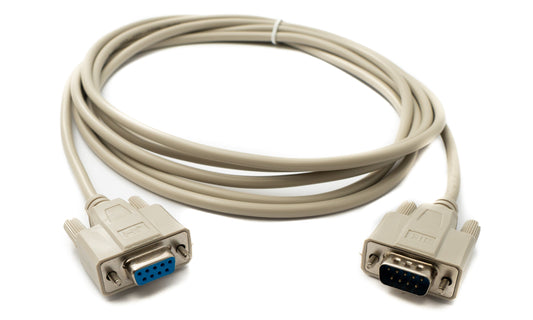 SYSTEM-S D Sub Kabel 3 m 9 Pin Stecker zu Buchse RS232 DB9 in Grau