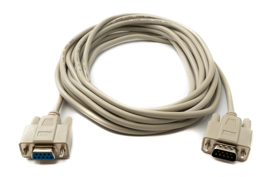 SYSTEM-S D Sub Kabel 5 m 9 Pin Stecker zu Buchse RS232 DB9 in Grau