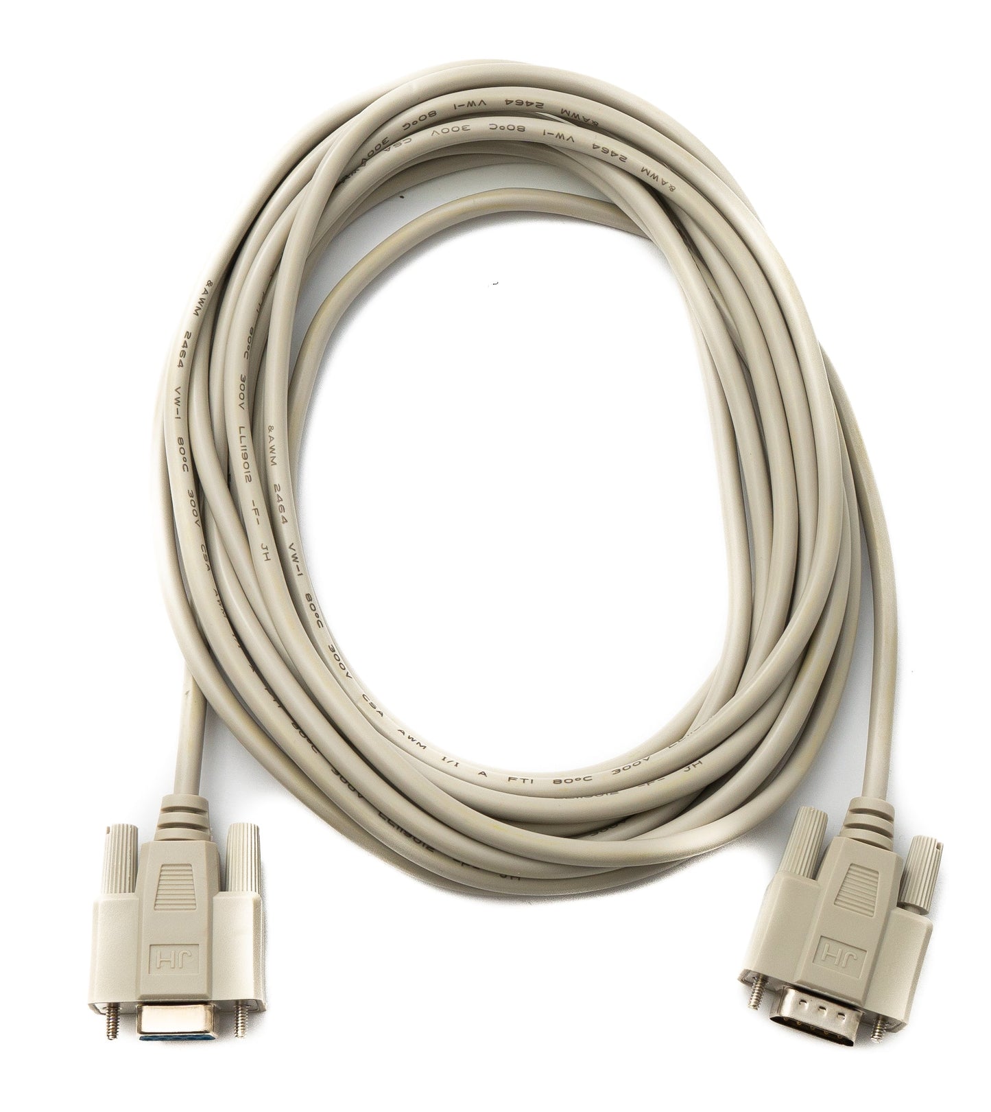 SYSTEM-S D Sub Kabel 5 m 9 Pin Stecker zu Buchse RS232 DB9 in Grau