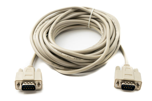 SYSTEM-S D Sub Kabel 10 m 9 Pin Stecker zu Stecker RS232 DB9 in Grau
