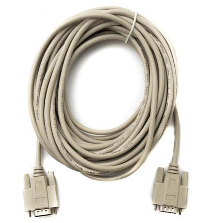 SYSTEM-S D Sub Kabel 10 m 9 Pin Stecker zu Stecker RS232 DB9 in Grau