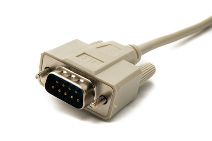 SYSTEM-S D Sub Kabel 10 m 9 Pin Stecker zu Stecker RS232 DB9 in Grau