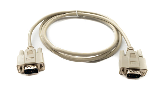 SYSTEM-S D Sub Kabel 150 cm 9 Pin Stecker zu Stecker RS232 DB9 in Grau