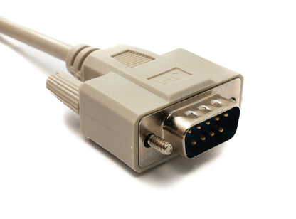 SYSTEM-S D Sub Kabel 150 cm 9 Pin Stecker zu Stecker RS232 DB9 in Grau