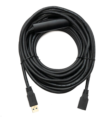 SYSTEM-S USB 3.0 Kabel 10 m Typ C Stecker zu Buchse 5 Gbit/s in Schwarz
