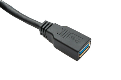 SYSTEM-S USB 3.0 Kabel 10 m Typ C Stecker zu Buchse 5 Gbit/s in Schwarz
