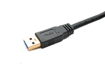 SYSTEM-S USB 3.0 Kabel 10 m Typ C Stecker zu Buchse 5 Gbit/s in Schwarz