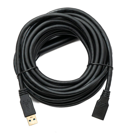 SYSTEM-S USB 3.0 Kabel 8 m Typ C Stecker zu Buchse 5 Gbit/s in Schwarz