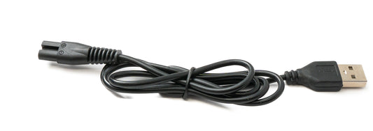 SYSTEM-S USB 2.0 Kabel 80 cm Ladekabel für Philips Rasierer 5 V zu 4.3 V in Schwarz