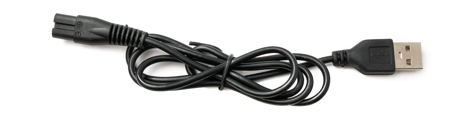 SYSTEM-S USB 2.0 Kabel 80 cm Ladekabel für Philips Rasierer 5 V zu 4.3 V in Schwarz