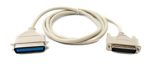 SYSTEM-S D Sub Kabel 150 cm 25 Pin Stecker zu 36 Pin Buchse DB25 CN36 in Grau
