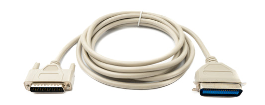 SYSTEM-S D Sub Kabel 3 m 25 Pin Stecker zu 36 Pin Buchse DB25 CN36 in Grau