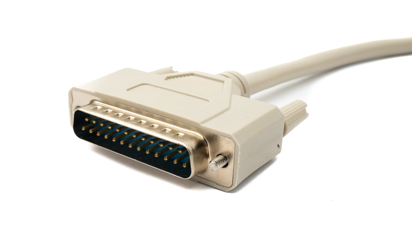 SYSTEM-S D Sub Kabel 3 m 25 Pin Stecker zu 36 Pin Buchse DB25 CN36 in Grau