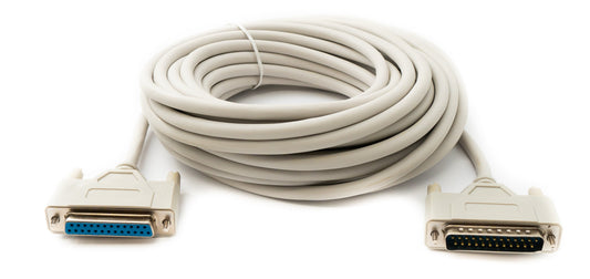 SYSTEM-S D Sub Kabel 10 m 25 Pin Stecker zu Buchse RS530 DB25 in Grau