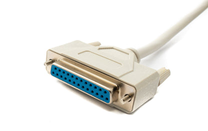 SYSTEM-S D Sub Kabel 10 m 25 Pin Stecker zu Buchse RS530 DB25 in Grau