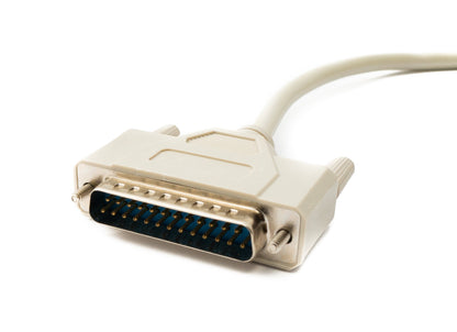 SYSTEM-S D Sub Kabel 5 m 25 Pin Stecker zu Buchse RS530 DB25 in Grau