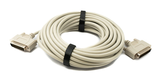 SYSTEM-S D Sub Kabel 10 m 25 Pin Stecker zu Stecker RS530 in Grau