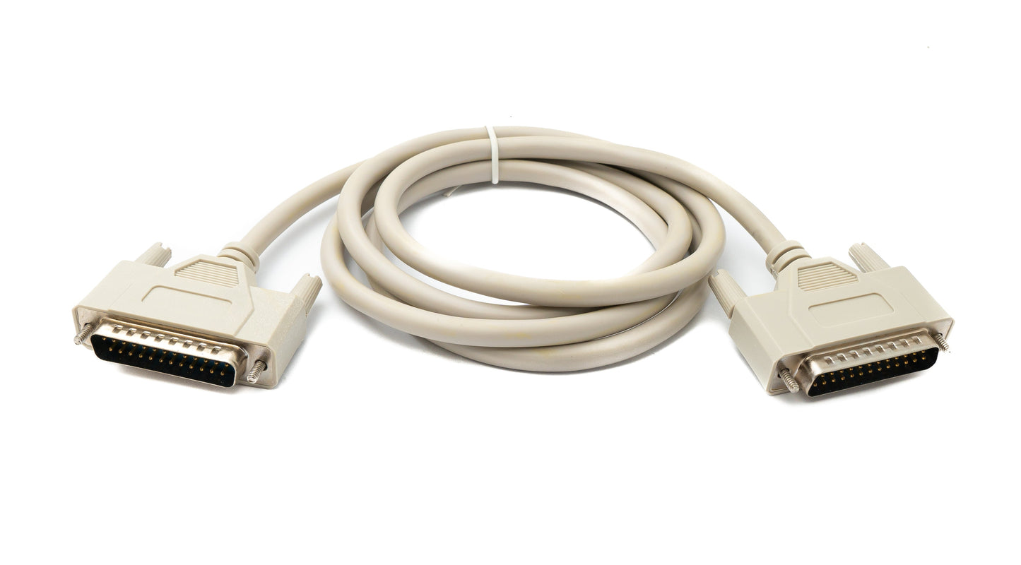 SYSTEM-S D Sub Kabel 150 cm 25 Pin Stecker zu Stecker RS530 in Grau