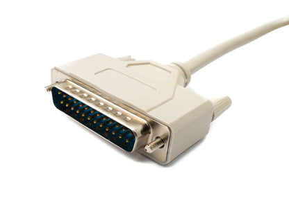 SYSTEM-S D Sub Kabel 3 m 25 Pin Stecker zu Stecker RS530 in Grau