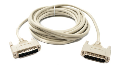 SYSTEM-S D Sub Kabel 5 m 25 Pin Stecker zu Stecker RS530 in Grau