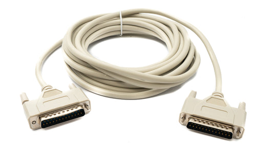 SYSTEM-S D Sub Kabel 5 m 25 Pin Stecker zu Stecker RS530 in Grau