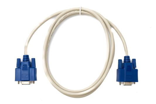 SYSTEM-S D Sub Nullmodem Kabel 150 cm 9 Pin Stecker zu Stecker RS232 in Grau