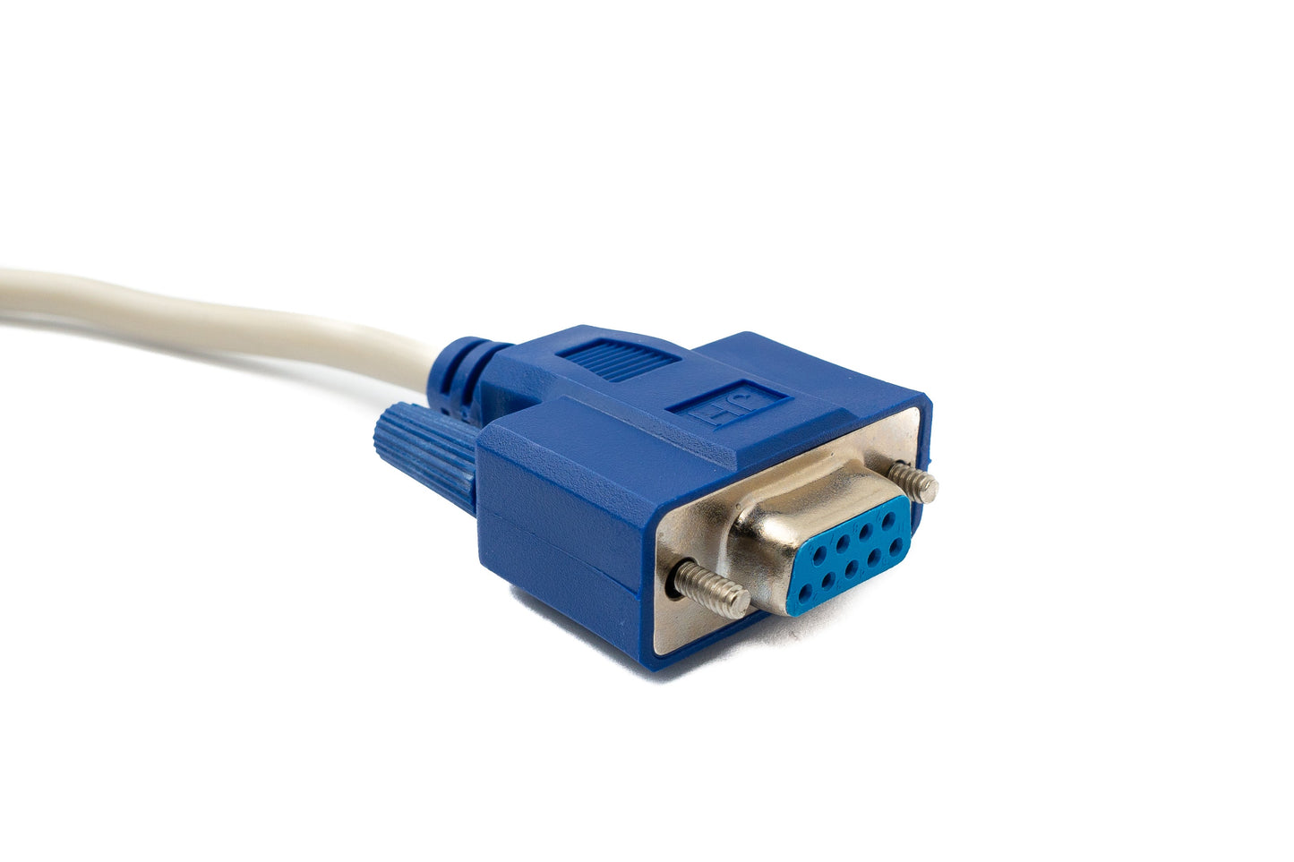 SYSTEM-S D Sub Nullmodem Kabel 150 cm 9 Pin Stecker zu Stecker RS232 in Grau