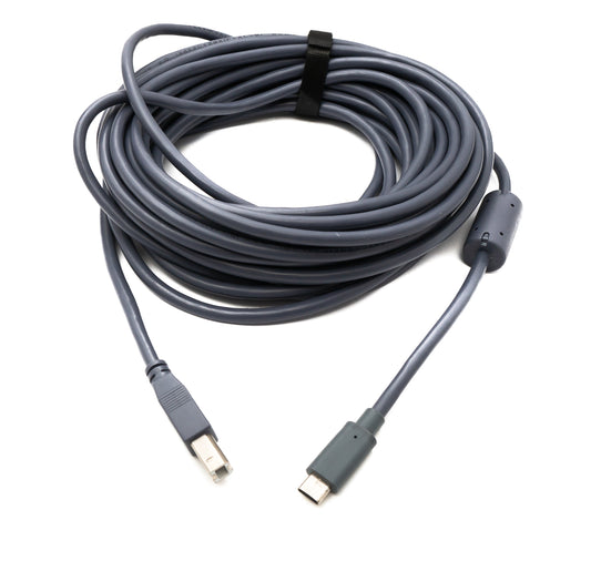 SYSTEM-S USB 3.1 Typ C Kabel 10 m Stecker zu 2.0 Typ B Stecker in Grau