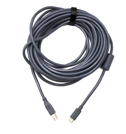 SYSTEM-S USB 3.1 Typ C Kabel 10 m Stecker zu 2.0 Typ B Stecker in Grau