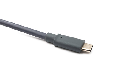 SYSTEM-S USB 3.1 Typ C Kabel 5 m Stecker zu 2.0 Typ B Stecker in Grau