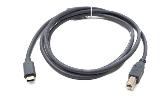 SYSTEM-S USB 3.1 Typ C Kabel 150 cm Stecker zu 2.0 Typ B Stecker in Grau