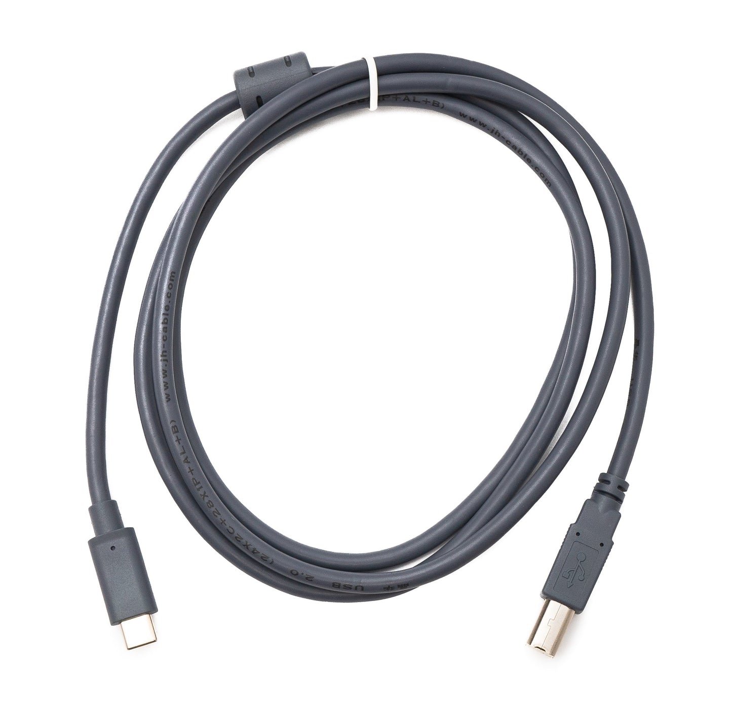 SYSTEM-S USB 3.1 Typ C Kabel 150 cm Stecker zu 2.0 Typ B Stecker in Grau