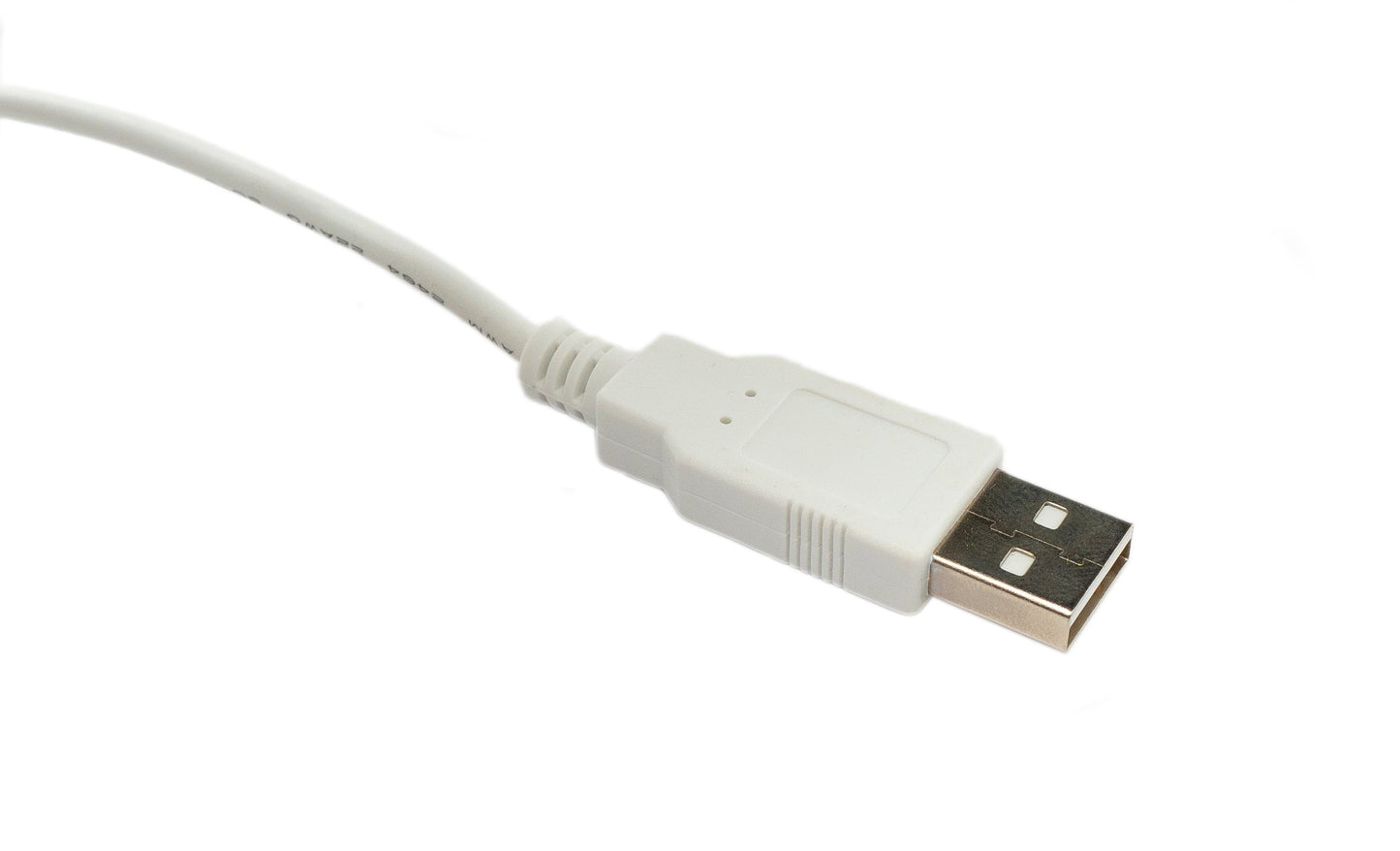 SYSTEM-S USB 2.0 Kabel 100 cm Typ A Stecker zu 2 Pin Pigtail vorgezinnt Draht Schalter Weiß